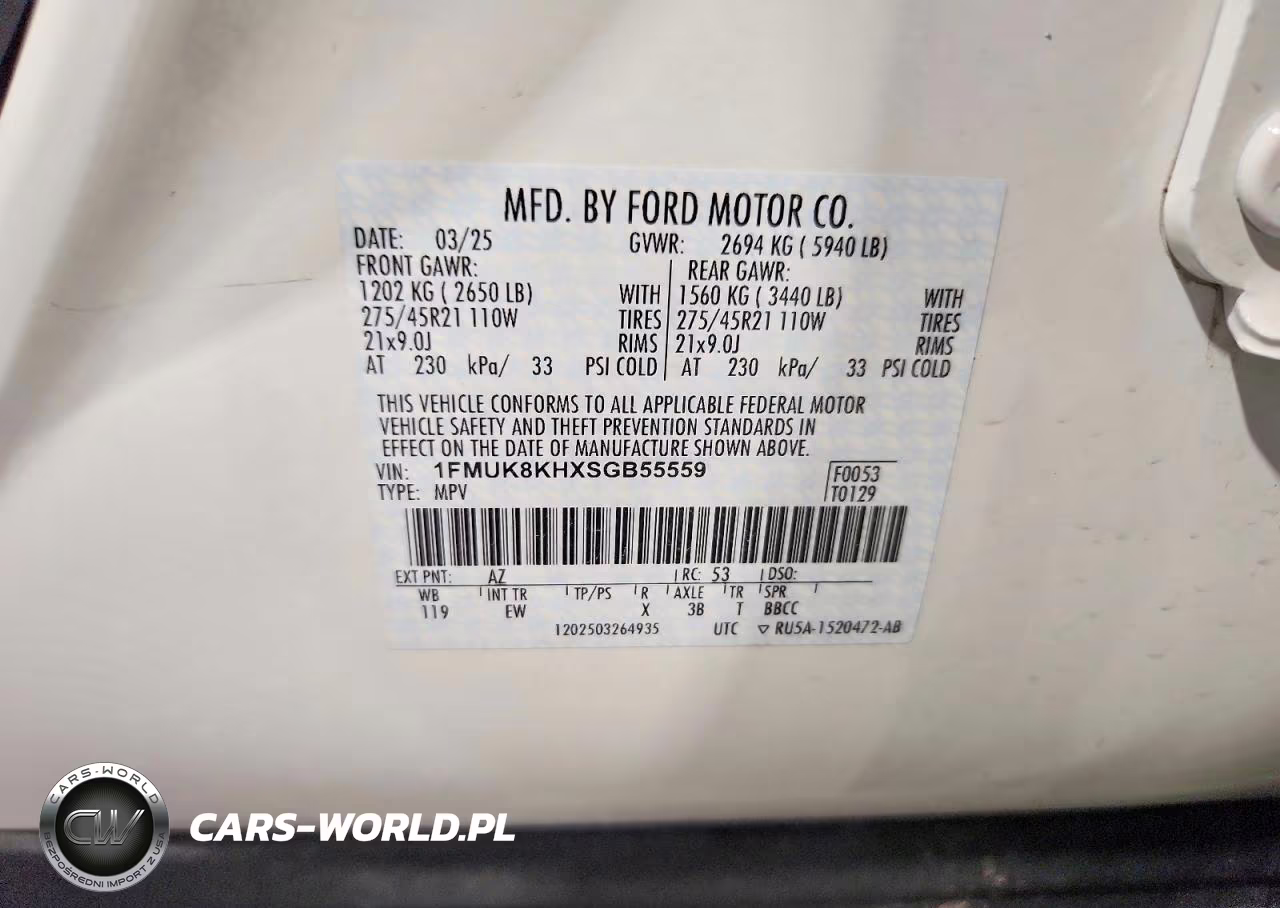 2025 Ford Explorer St-Line VIN:1FMUK8KHXSGB55559 - 13