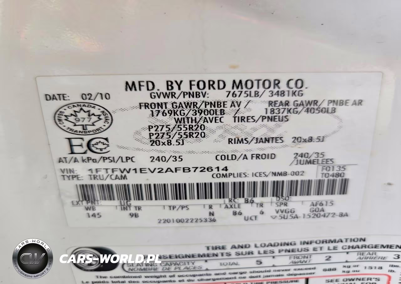 2010 Ford F150 Supercrew VIN:1FTFW1EV2AFB72614 - 12