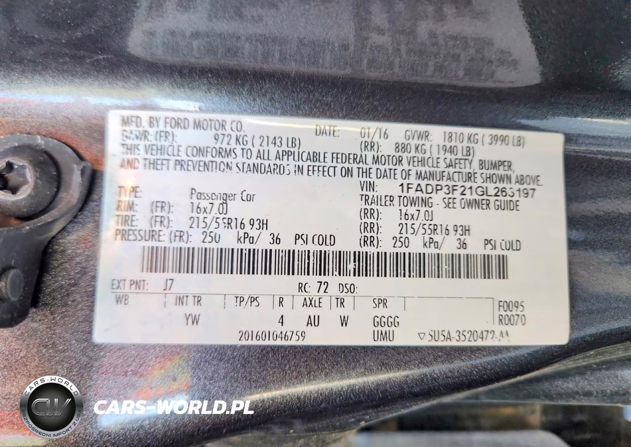 2016 Ford Focus Se VIN:1FADP3F21GL263197 - 12