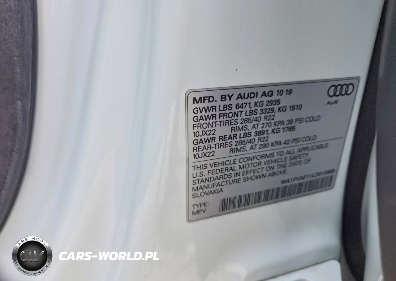 2020 Audi Q8 Prestige S-Line VIN:WA1FVAF11LD010688 - 13