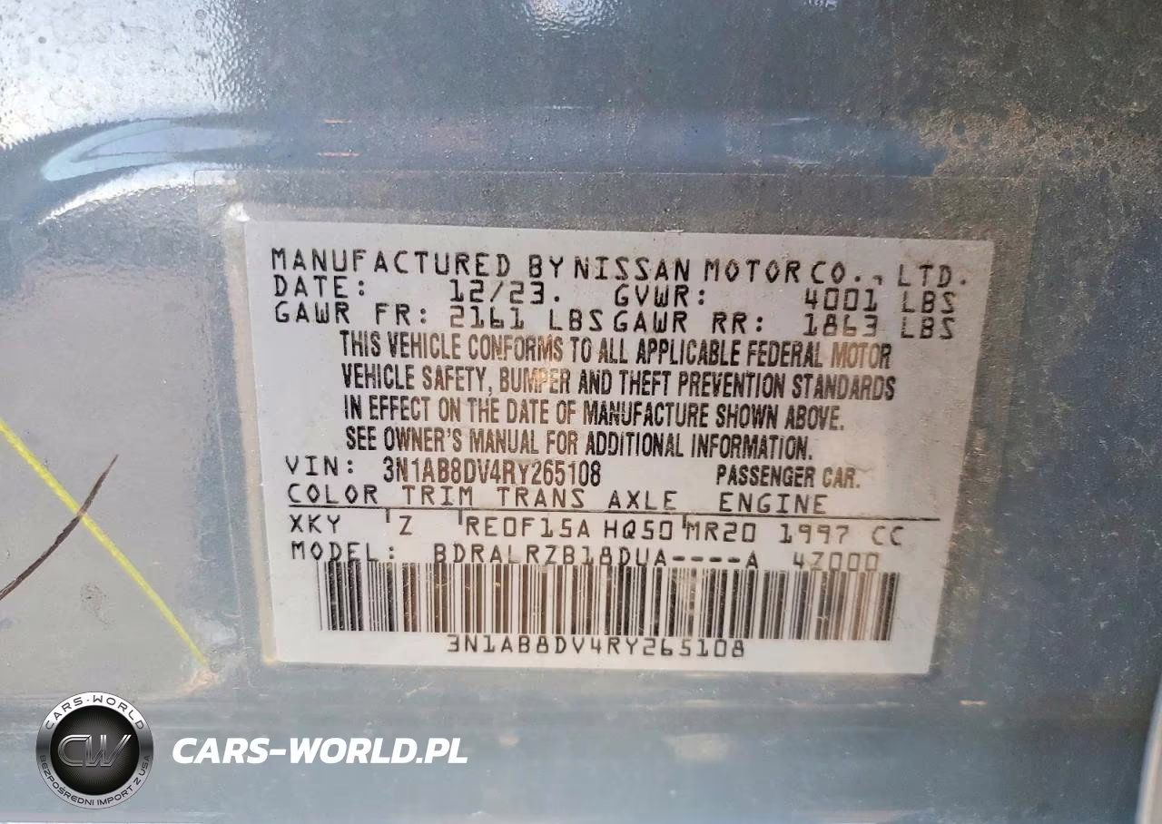 2024 Nissan Sentra Sr VIN:3N1AB8DV4RY265108 - 12