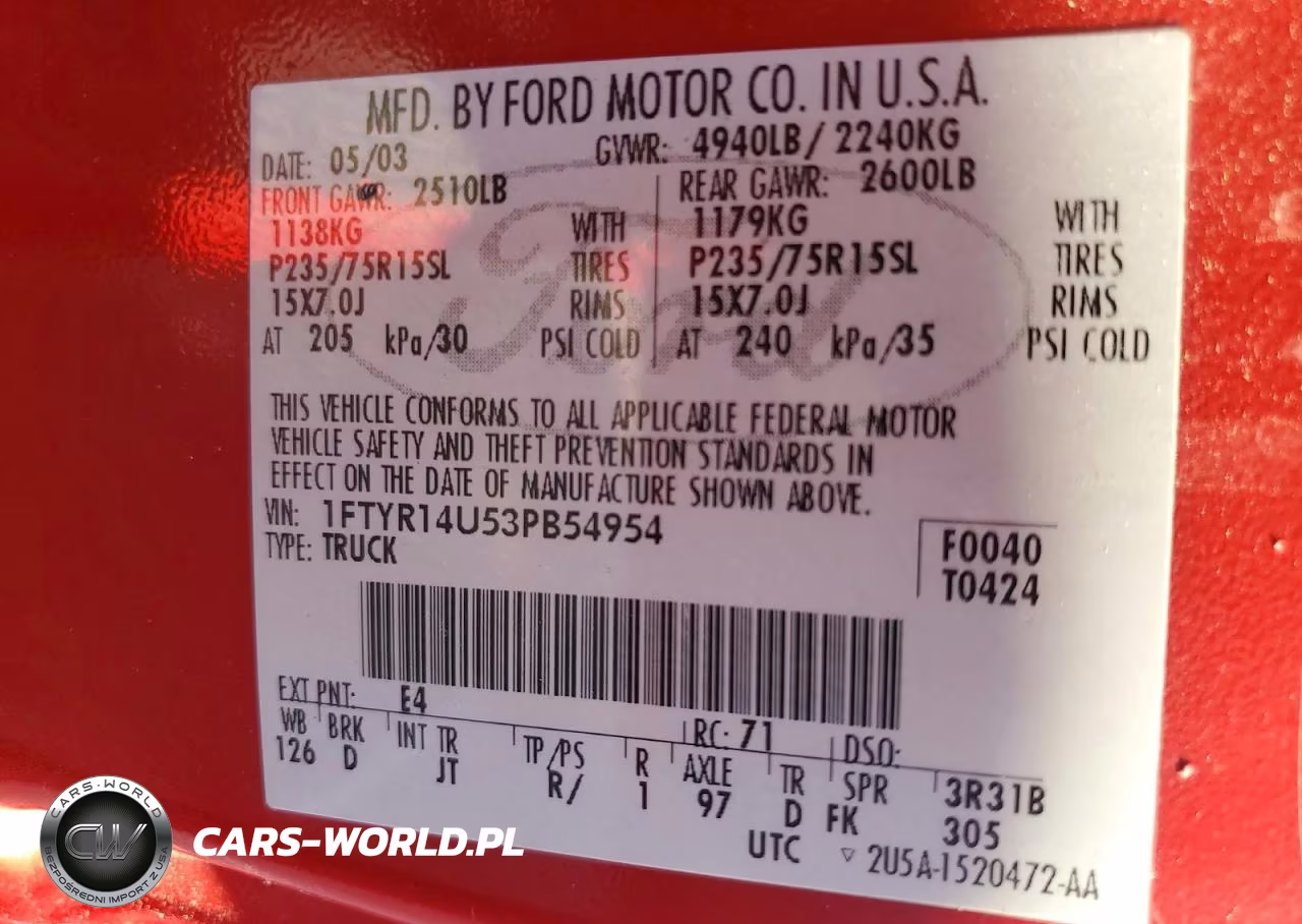 2003 Ford Ranger Super Cab VIN:1FTYR14U53PB54954 - 12