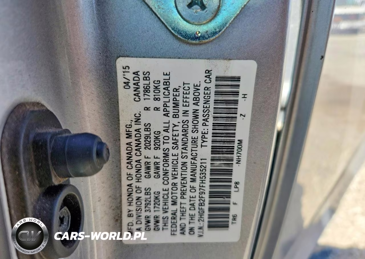 2015 Honda Civic Exl VIN:2HGFB2F97FH535211 - 13