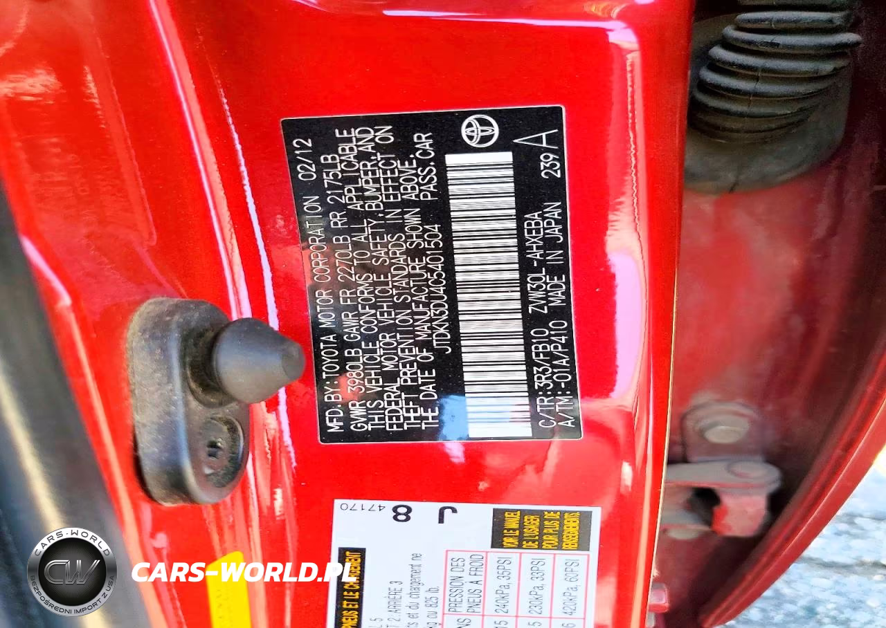 2012 Toyota Prius Three VIN:JTDKN3DU4C5401504 - 13