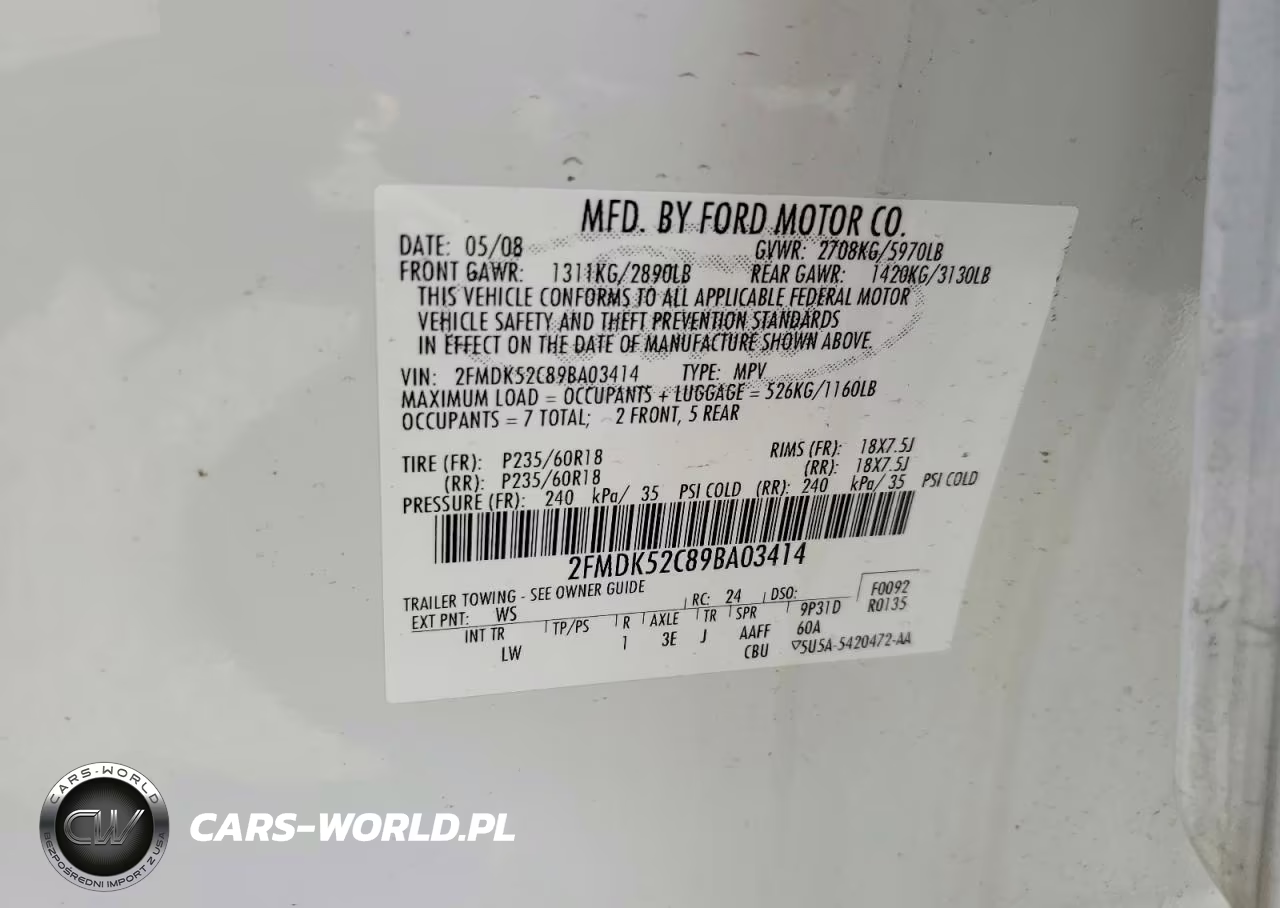 2009 Ford Flex Sel VIN:2FMDK52C89BA03414 - 13