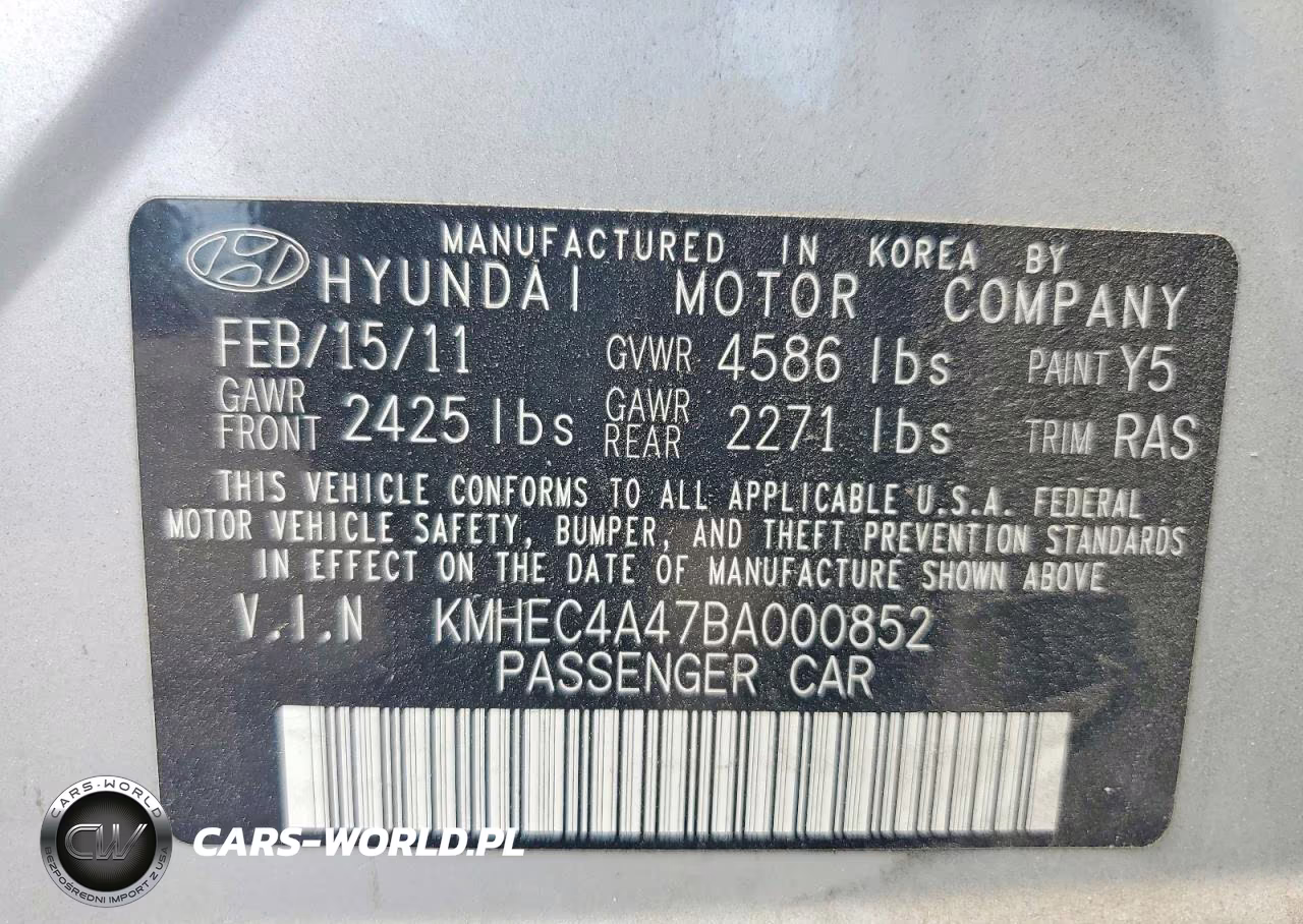 2011 Hyundai Sonata Hybrid VIN:KMHEC4A47BA000852 - 12