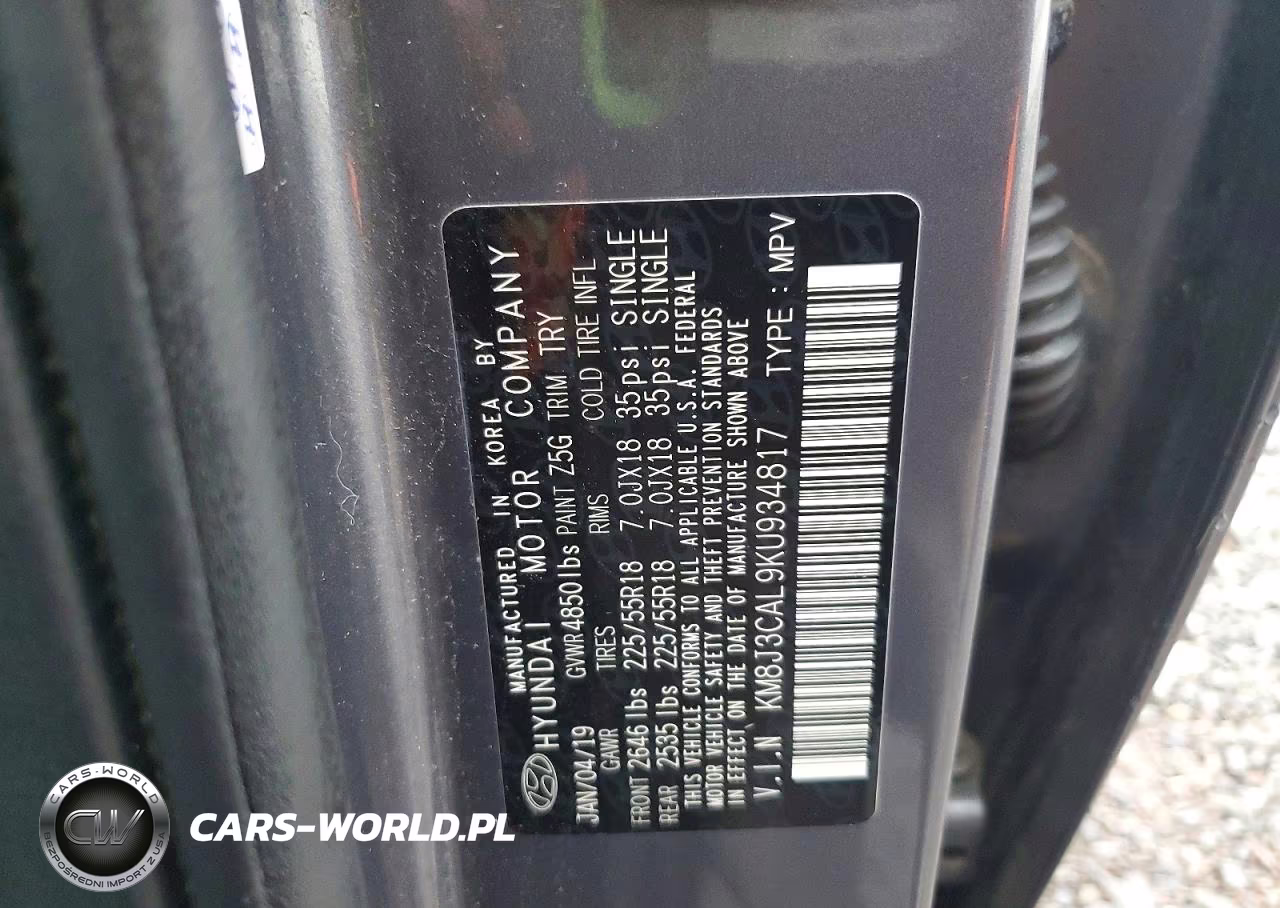 2019 Hyundai Tucson Ultimate VIN:KM8J3CAL9KU934817 - 14