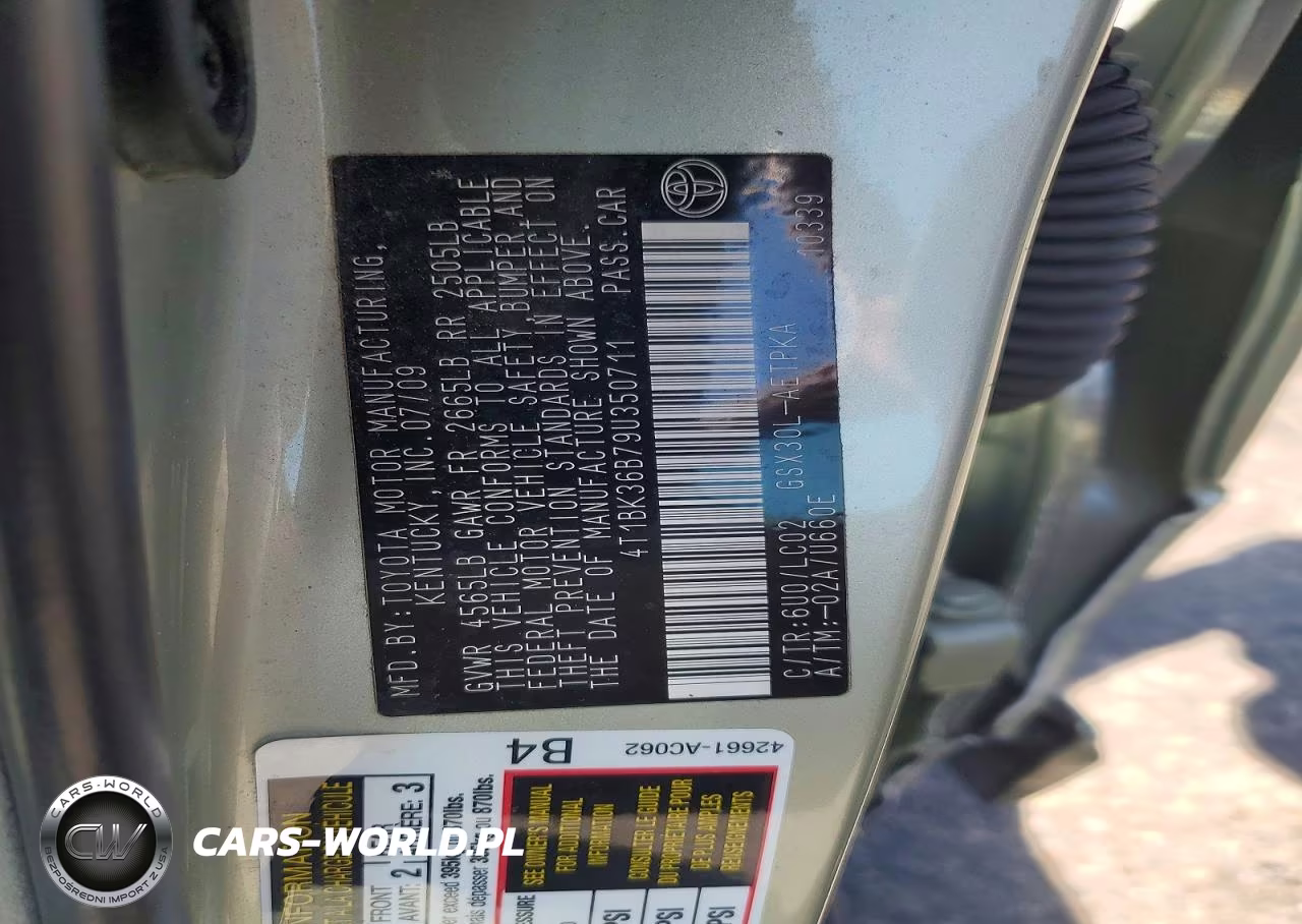 2009 Toyota Avalon Limited VIN:4T1BK36B79U350711 - 12