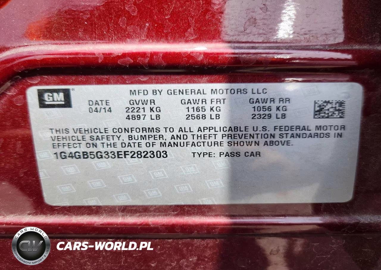 2014 Buick Lacrosse VIN:1G4GB5G33EF282303 - 12