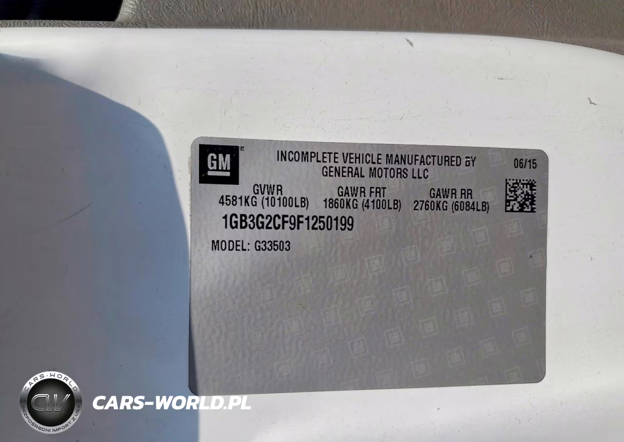 2015 Chevrolet Express Box Truck VIN:1GB3G2CF9F1250199 - 12