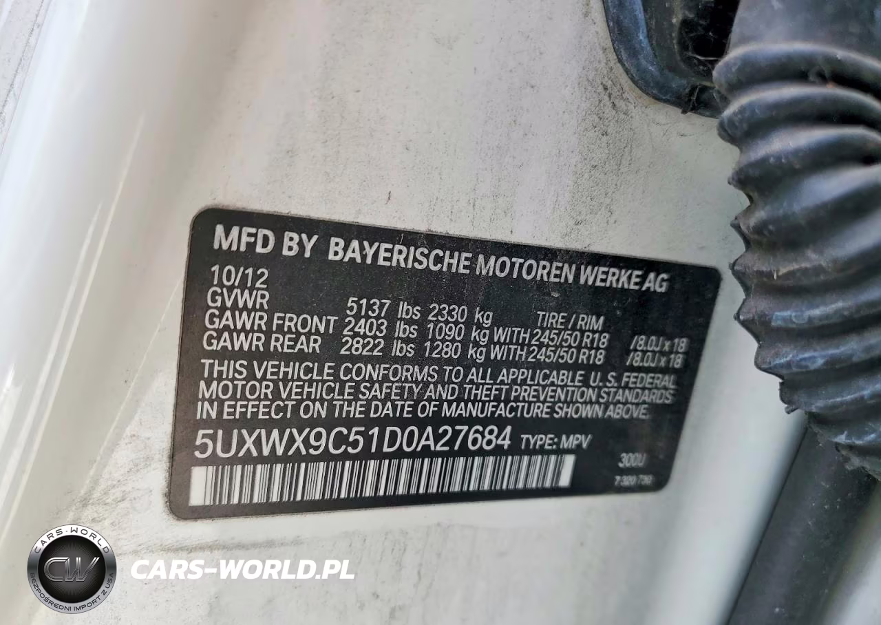 2013 BMW X3 xDrive28I VIN:5UXWX9C51D0A27684 - 13