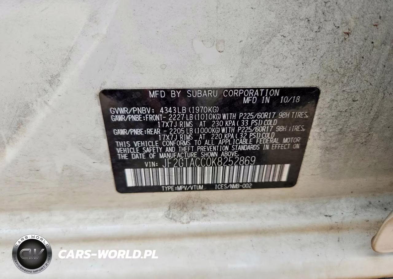 2019 Subaru Crosstrek Premium VIN:JF2GTACC0K8252869 - 13