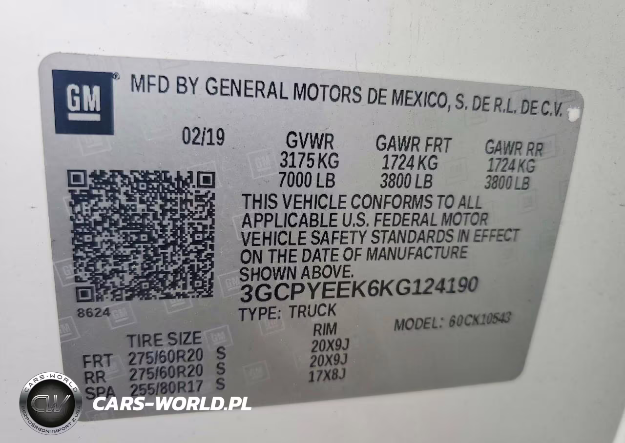 2019 Chevrolet Silverado K1500 Rst VIN:3GCPYEEK6KG124190 - 13
