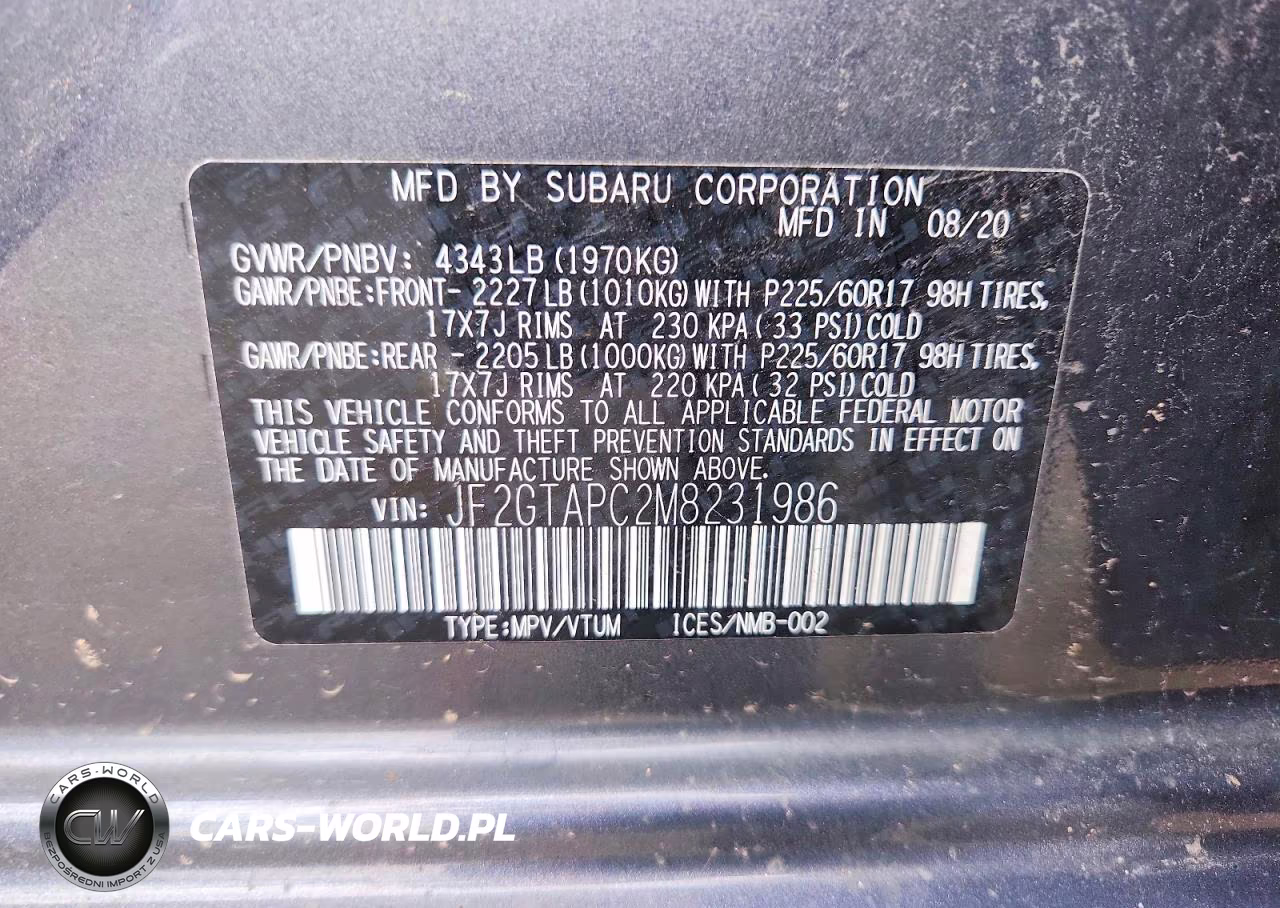 2021 Subaru Crosstrek Premium VIN:JF2GTAPC2M8231986 - 13