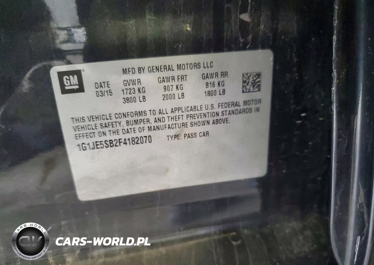 2015 Chevrolet Sonic 4D VIN:1G1JE5SB2F4182070 - 12