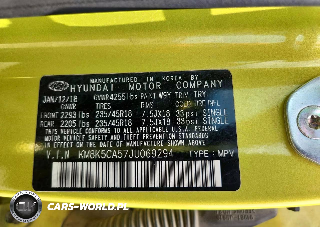 2018 Hyundai Kona Ultimate VIN:KM8K5CA57JU069294 - 13