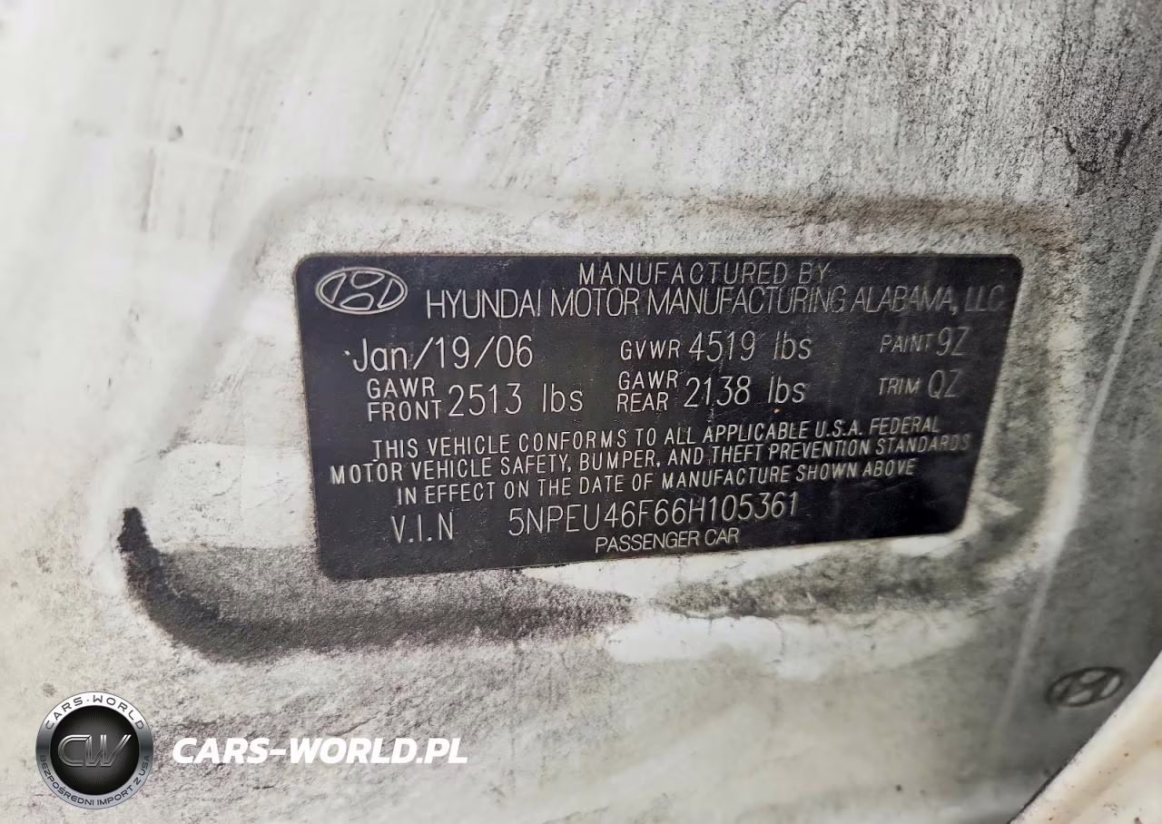 2006 Hyundai Sonata Gls V6 VIN:5NPEU46F66H105361 - 13