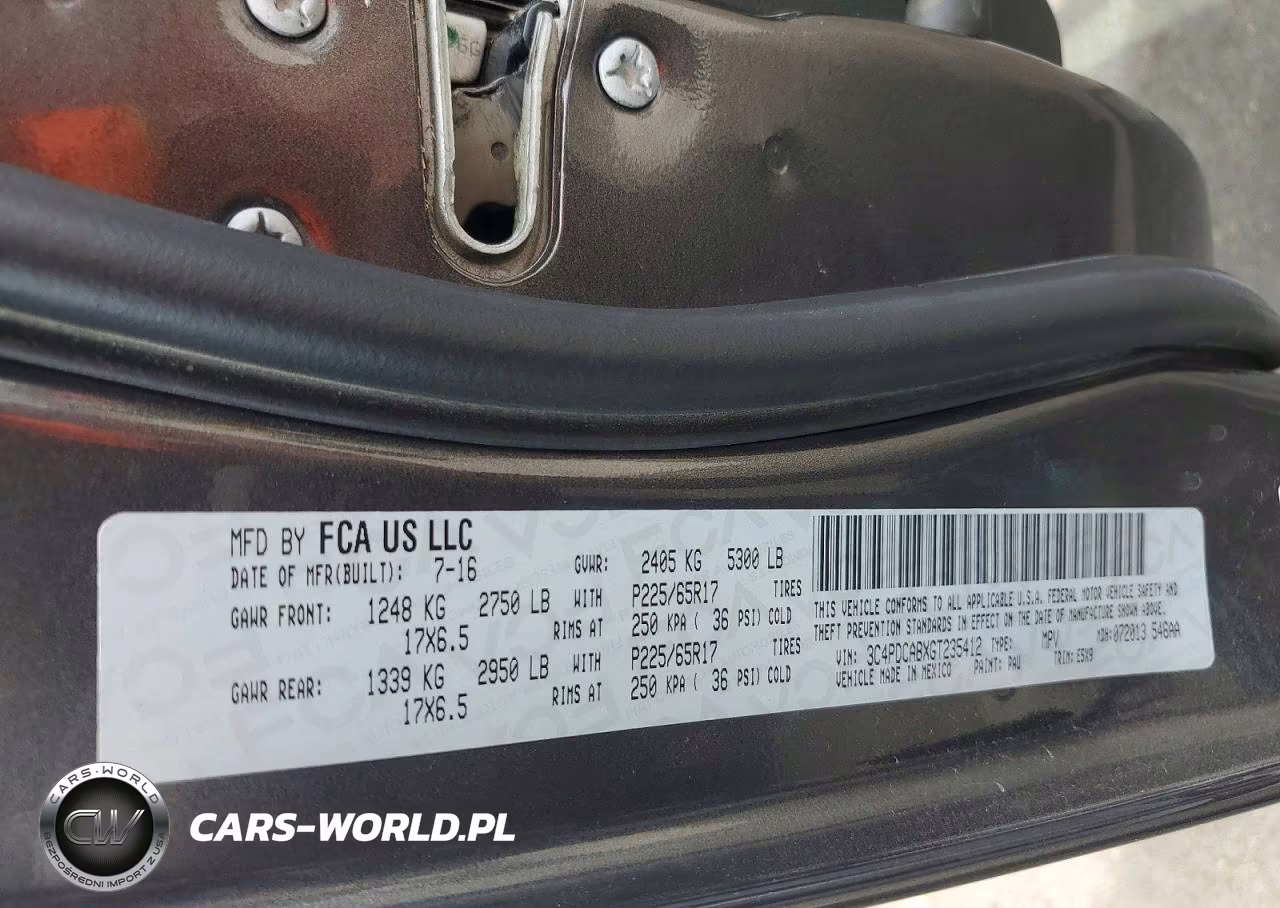 2016 Dodge Journey Se VIN:3C4PDCABXGT235412 - 12