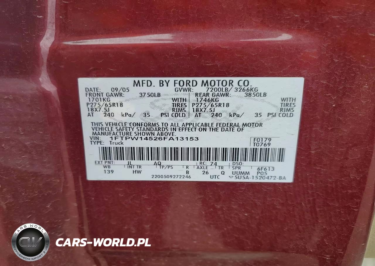 2006 Ford F150 Supercrew VIN:1FTPW14526FA13153 - 12