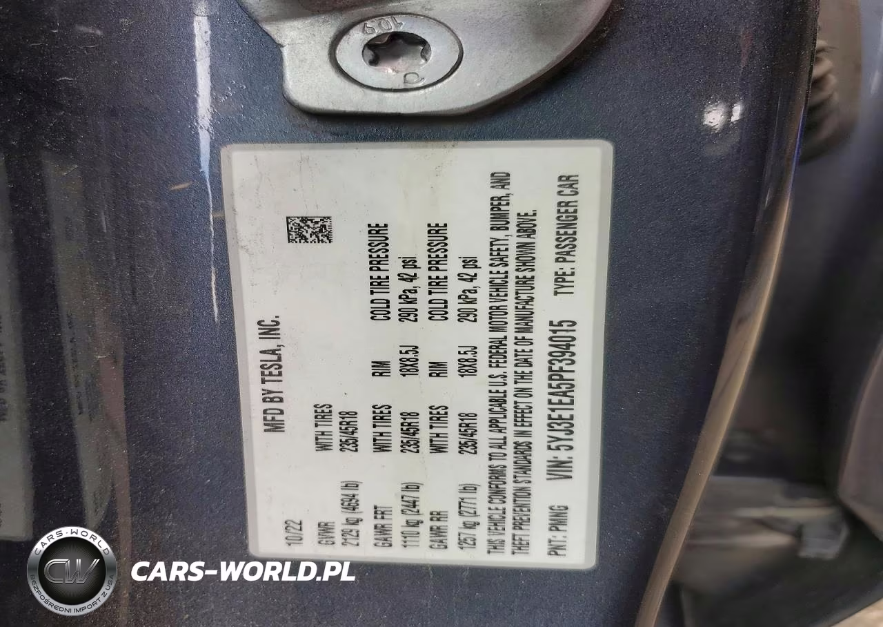 2023 Tesla Model 3 VIN:5YJ3E1EA5PF394015 - 13
