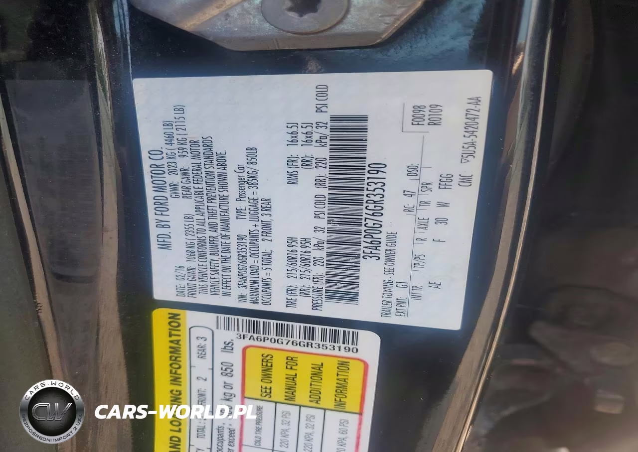 2016 Ford Fusion S VIN:3FA6P0G76GR353190 - 12