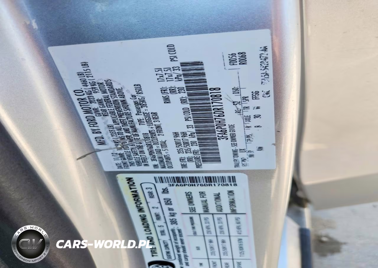 2013 Ford Fusion Se VIN:3FA6P0H76DR170818 - 13