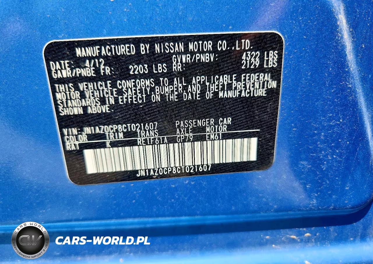 2012 Nissan Leaf Sv VIN:JN1AZ0CP8CT021607 - 12