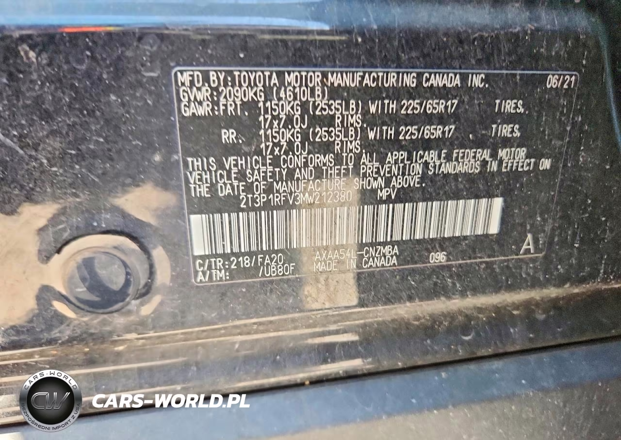 2021 Toyota Rav4 Xle VIN:2T3P1RFV3MW212380 - 13