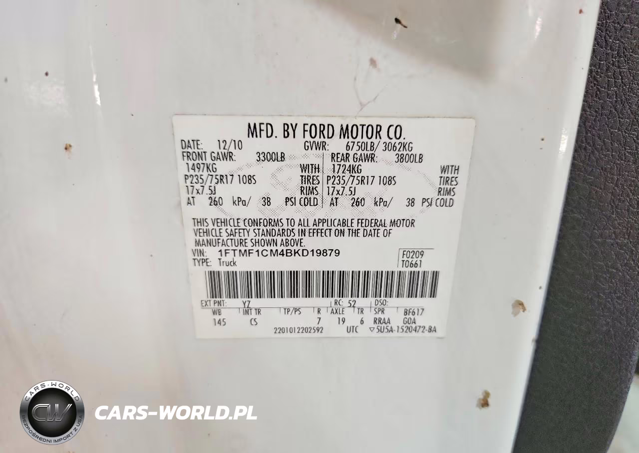 2011 Ford F150 VIN:1FTMF1CM4BKD19879 - 12