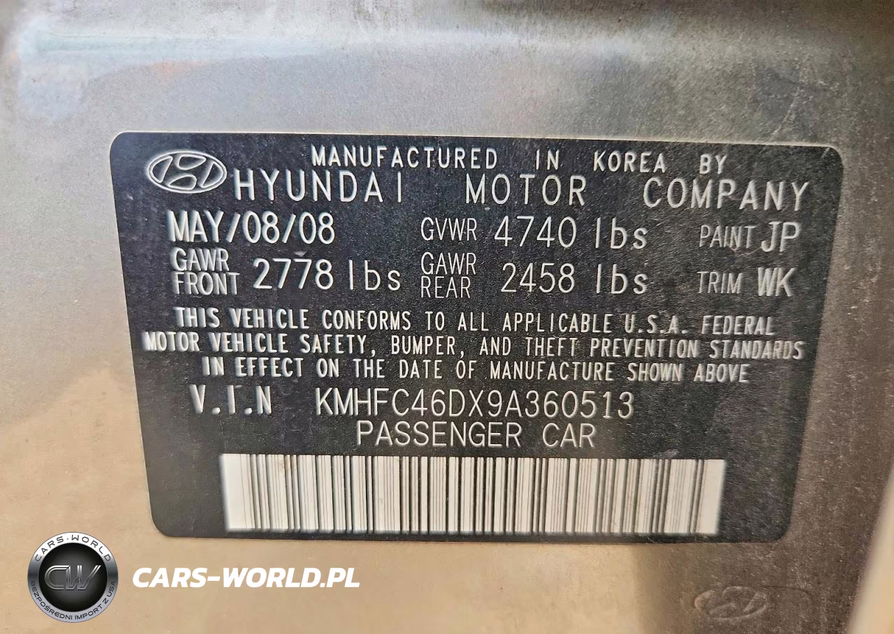 2009 Hyundai Azera Gls VIN:KMHFC46DX9A360513 - 13