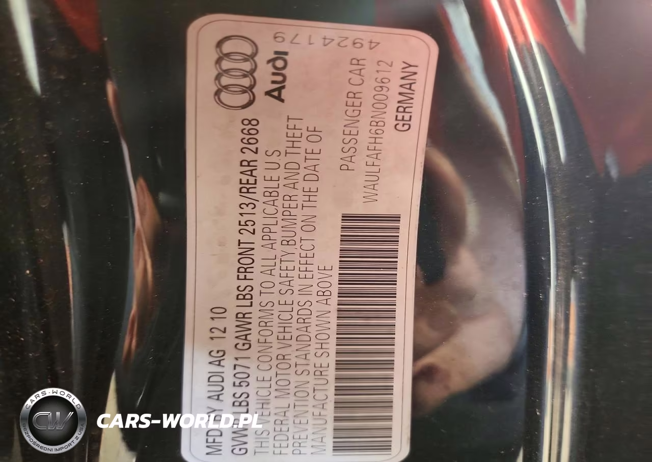 2011 Audi A5 Premium Plus VIN:WAULFAFH6BN009612 - 12