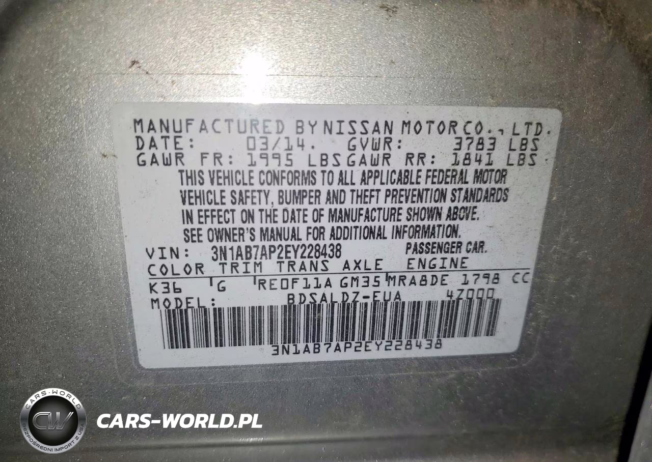 2014 Nissan Sentra Sv VIN:3N1AB7AP2EY228438 - 12