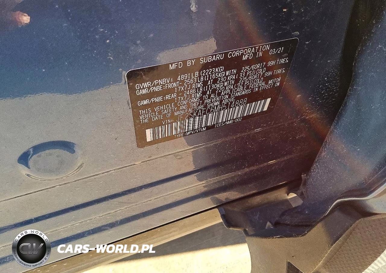2021 Subaru Forester Premium VIN:JF2SKAFC6MH514888 - 13