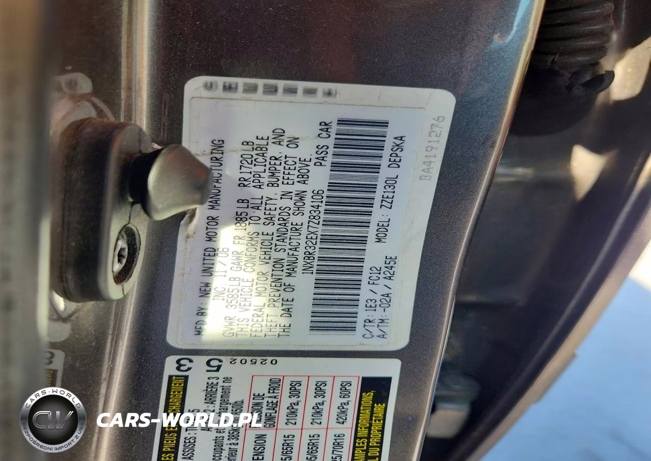 2007 Toyota Corolla S VIN:1NXBR32EX7Z834106 - 12