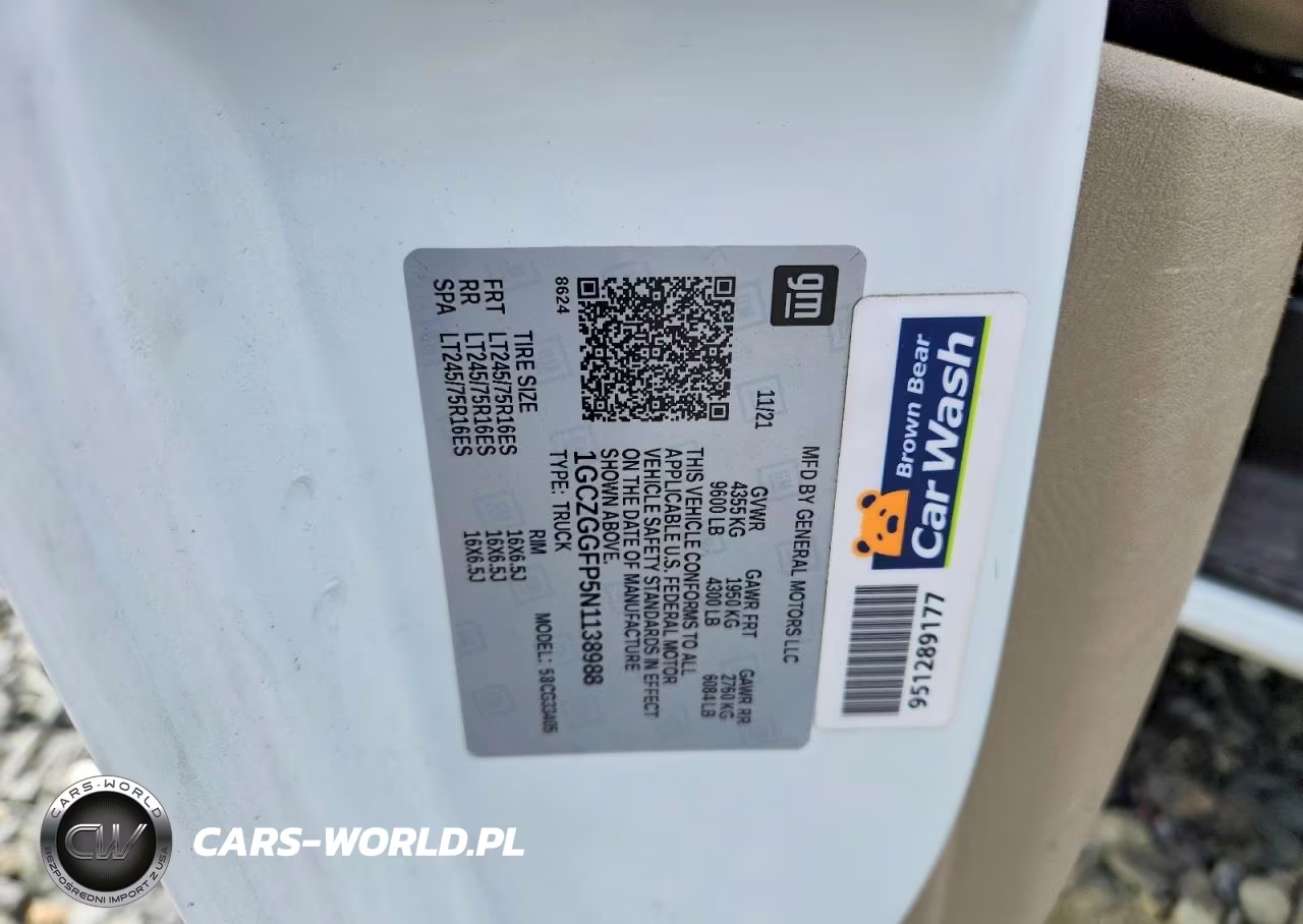 2022 Chevrolet 3500 VIN:1GCZGGFP5N1138988 - 13