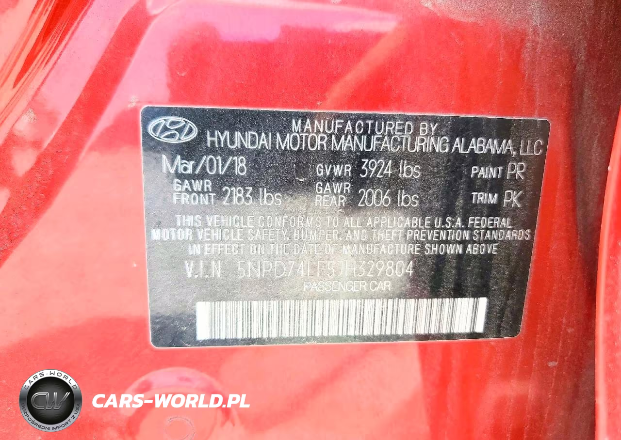 2018 Hyundai Elantra Se VIN:5NPD74LF5JH329804 - 24