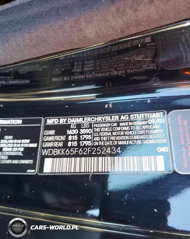 2002 Mercedes-Benz Slk 320 VIN:WDBKK65F62F252434 - 23