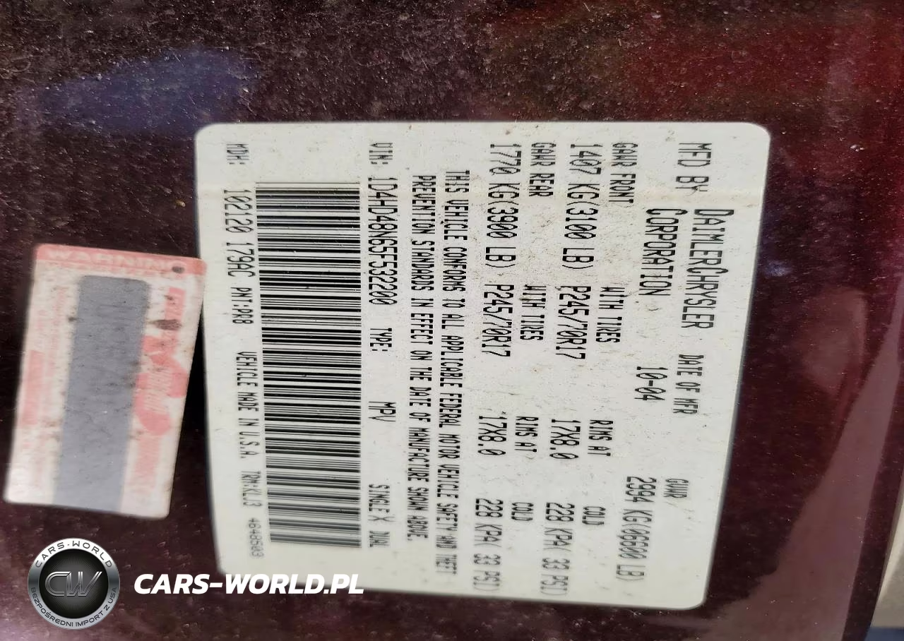 2006 Dodge Durango VIN:1D4HD48N65F532200 - 24