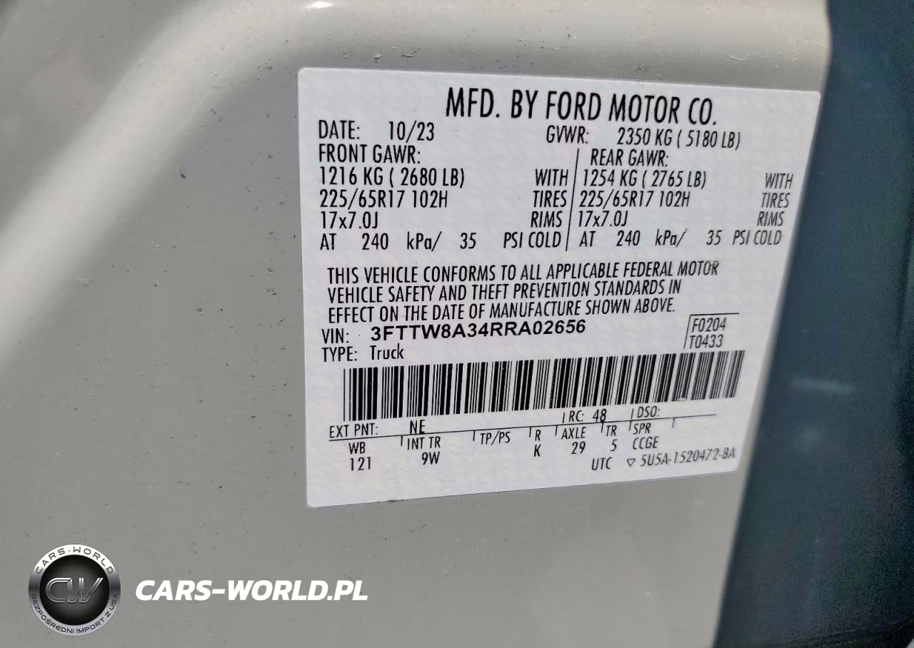2024 Ford Maverick Xl VIN:3FTTW8A34RRA02656 - 12