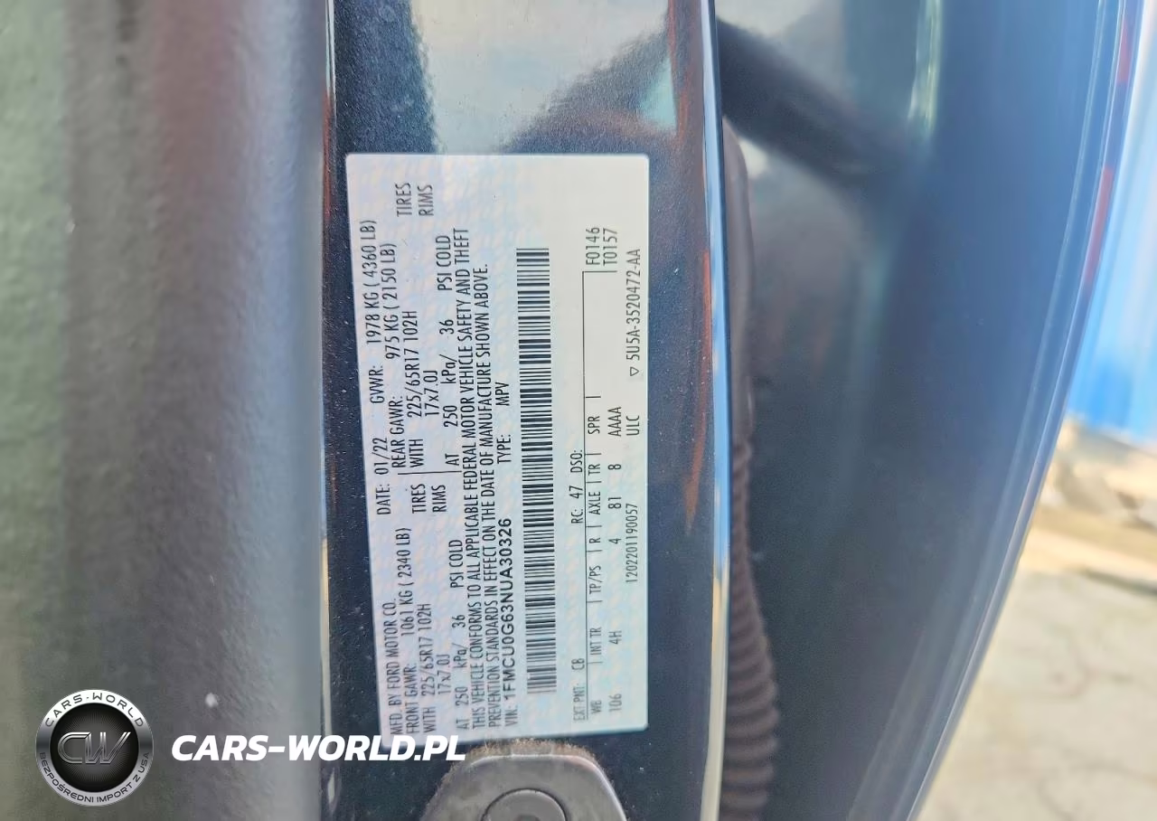 2022 Ford Escape Se VIN:1FMCU0G63NUA30326 - 13