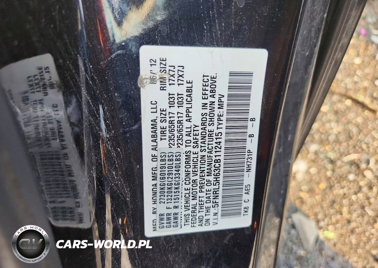 2012 Honda Odyssey Exl VIN:5FNRL5H63CB112415 - 13