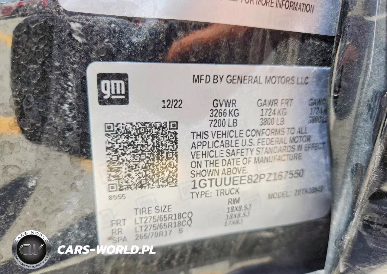 2023 GMC Sierra K1500 At4 VIN:1GTUUEE82PZ167550 - 12