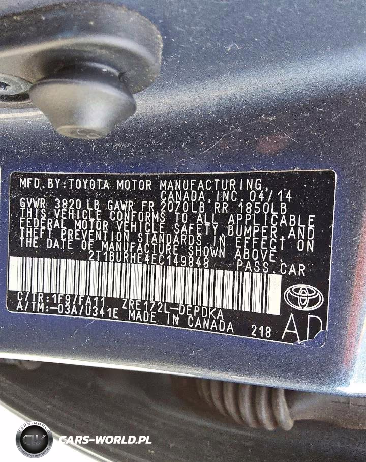 2014 Toyota Corolla L VIN:2T1BURHE4EC149848 - 12