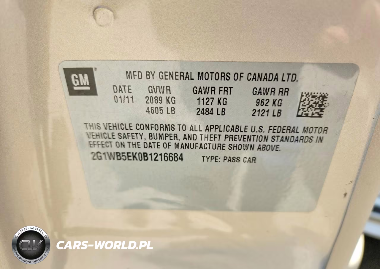 2011 Chevrolet Impala Lt VIN:2G1WB5EK0B1216684 - 12