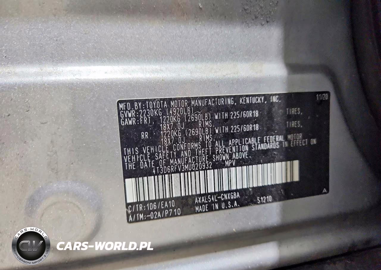 2021 Toyota Rav4 Limited VIN:4T3D6RFV3MU020932 - 13
