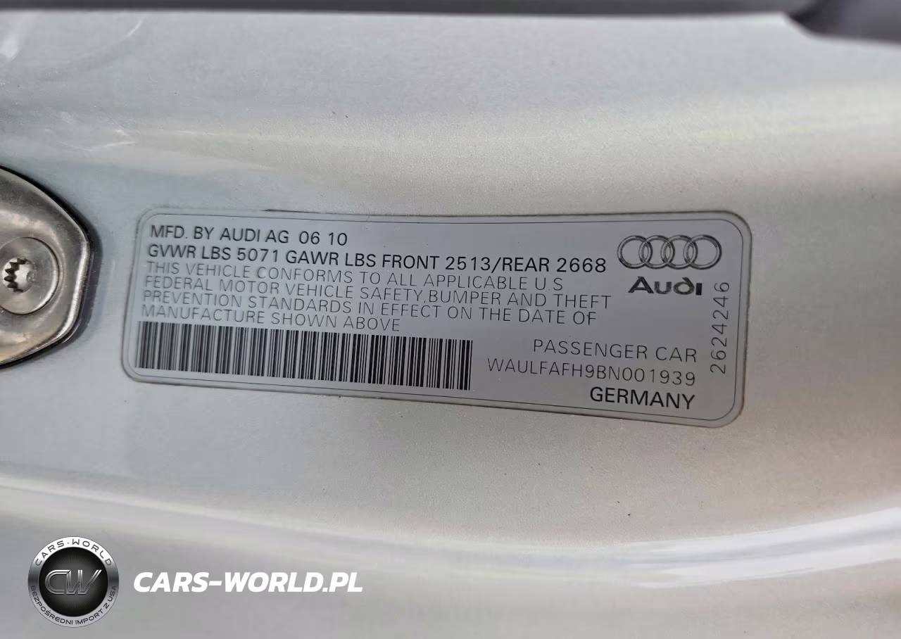 2011 Audi A5 Premium Plus VIN:WAULFAFH9BN001939 - 12