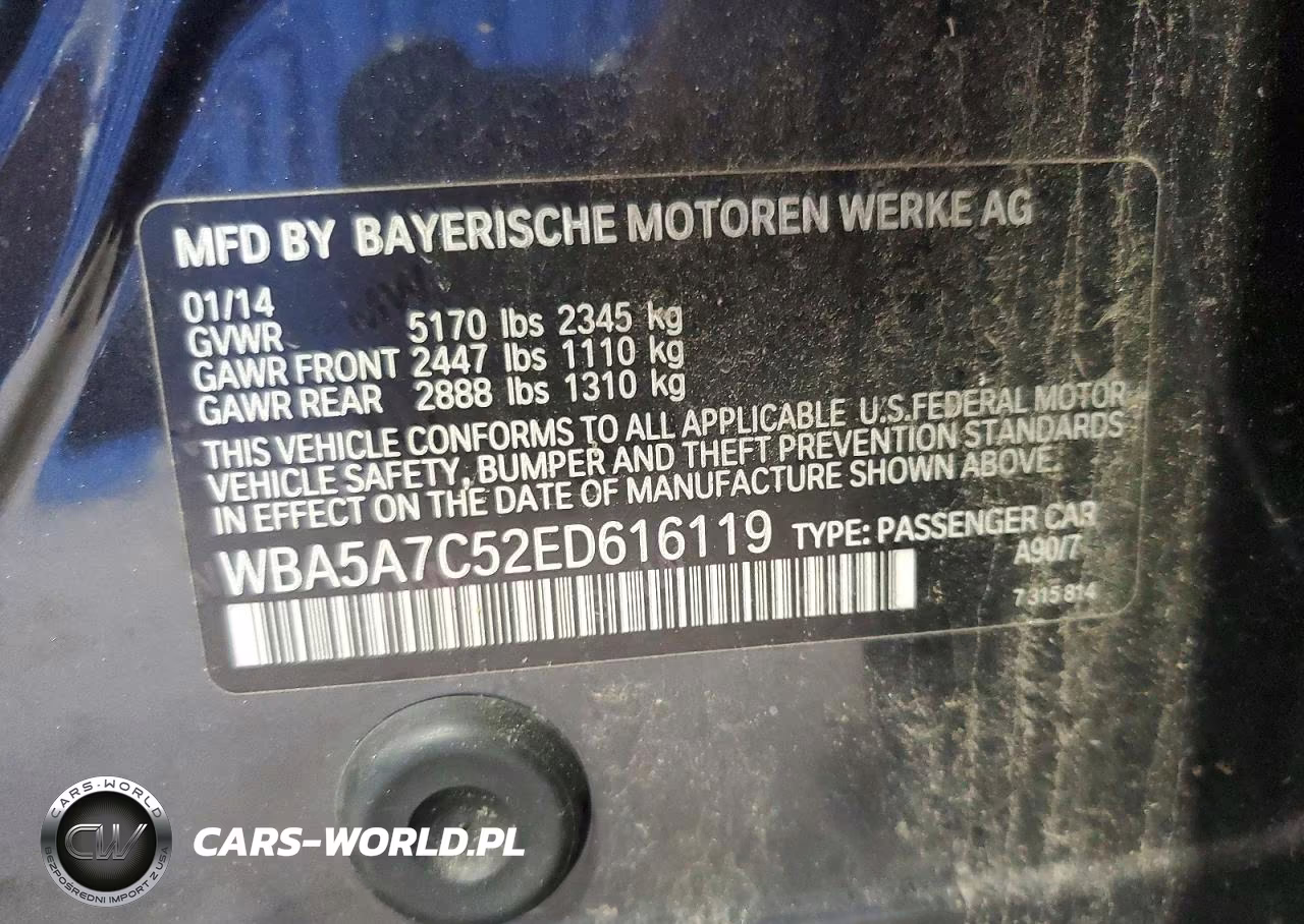 2014 BMW 528 Xi VIN:WBA5A7C52ED616119 - 12