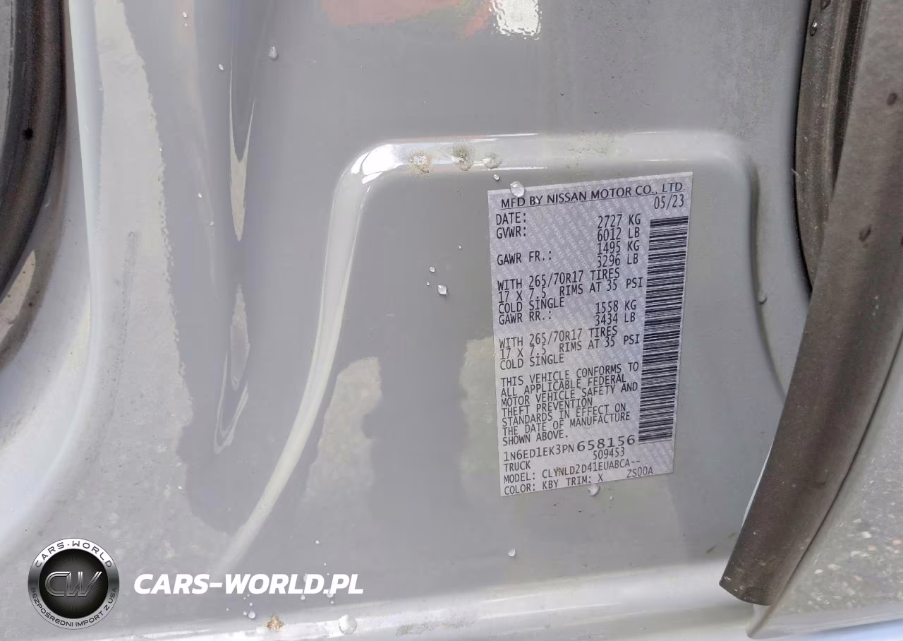 2023 Nissan Frontier Pro-4X VIN:1N6ED1EK3PN658156 - 12