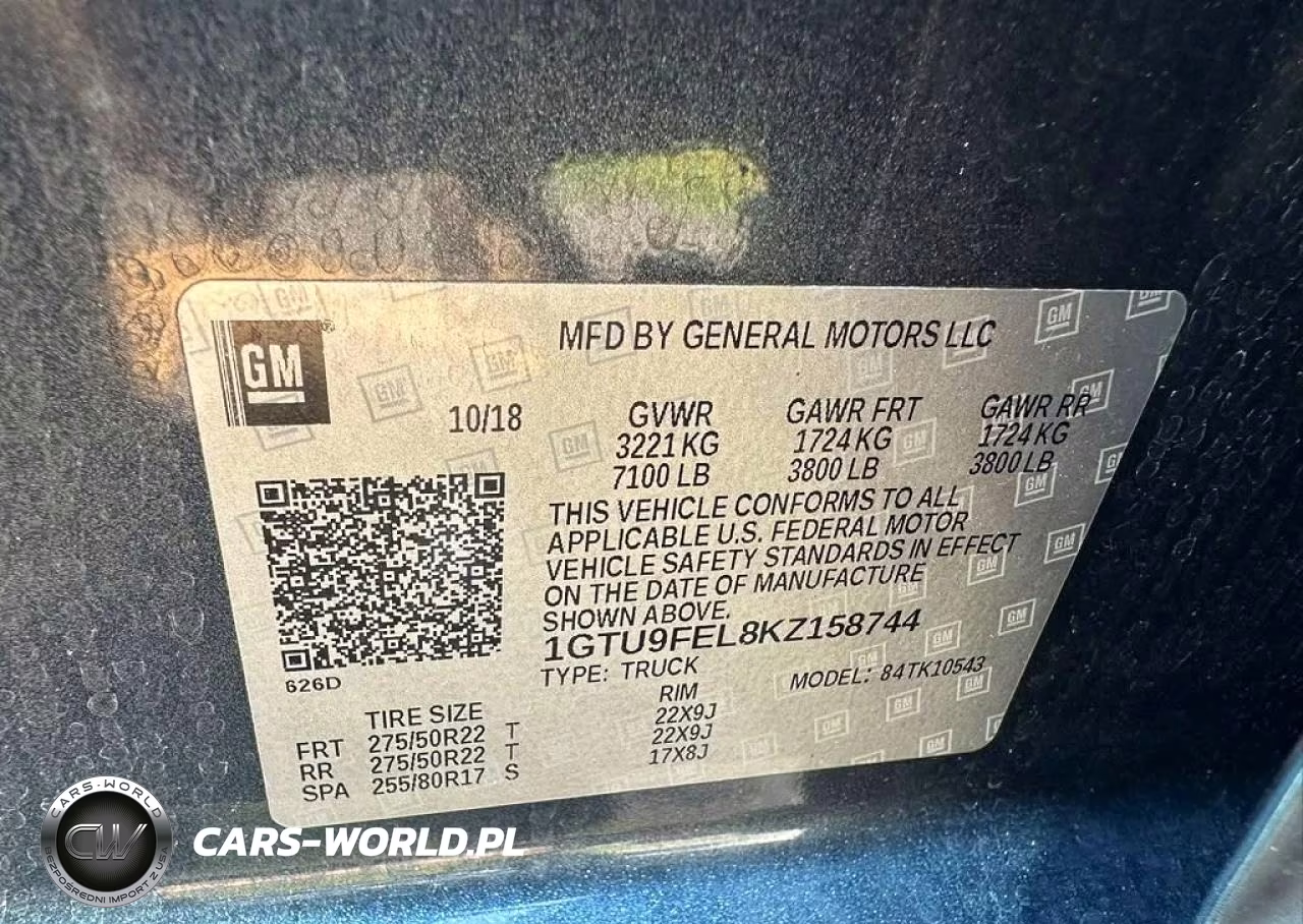 2019 GMC Sierra K1500 Denali VIN:1GTU9FEL8KZ158744 - 10