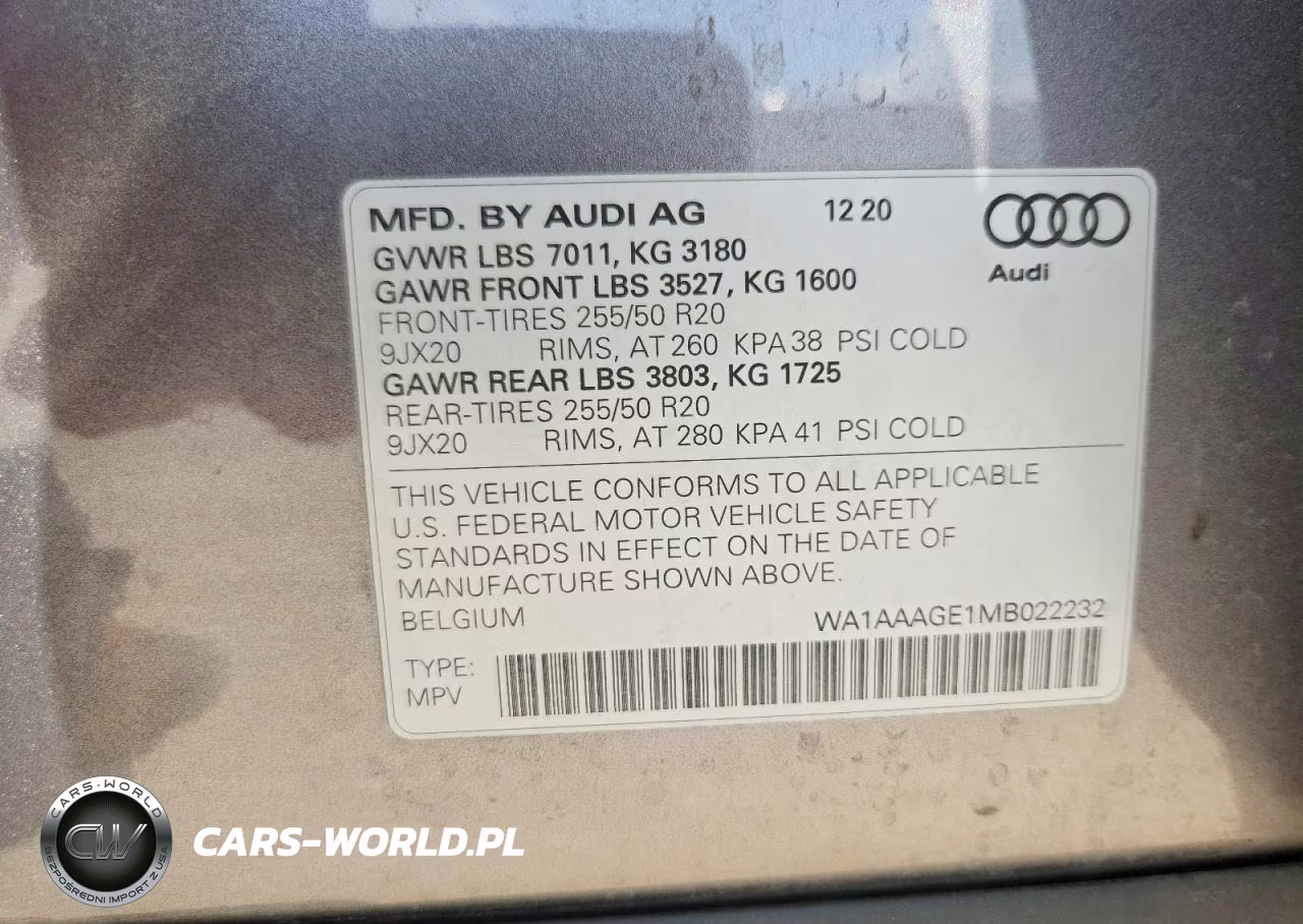 2021 Audi E-Tron Premium VIN:WA1AAAGE1MB022232 - 12